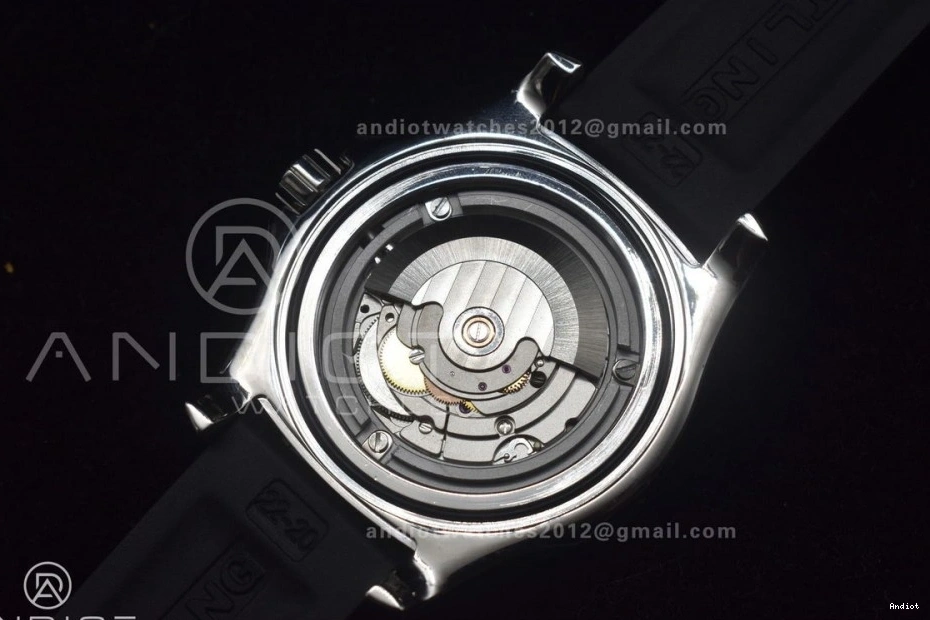 Black On TF A2824 1:1 Best Superocean Bezel Strap Rubber Automatic Black Orange 44 Dial Edition 0421